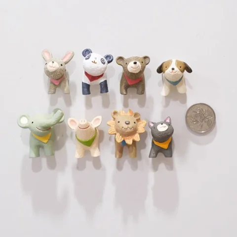 แม่เหล็กติดตู้เย็น สุดน่ารัก ลายการ์ตูนสัตว์ 10 ชิ้น