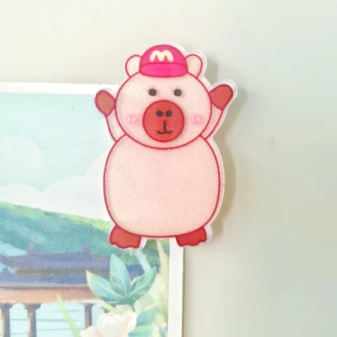 แม่เหล็กติดตู้เย็น การ์ตูนรูปหมู