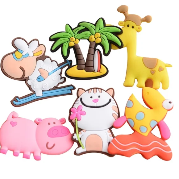 แม่เหล็กตู้เย็น ลายการ์ตูนสัตว์ 3D Set 6 ชิ้น